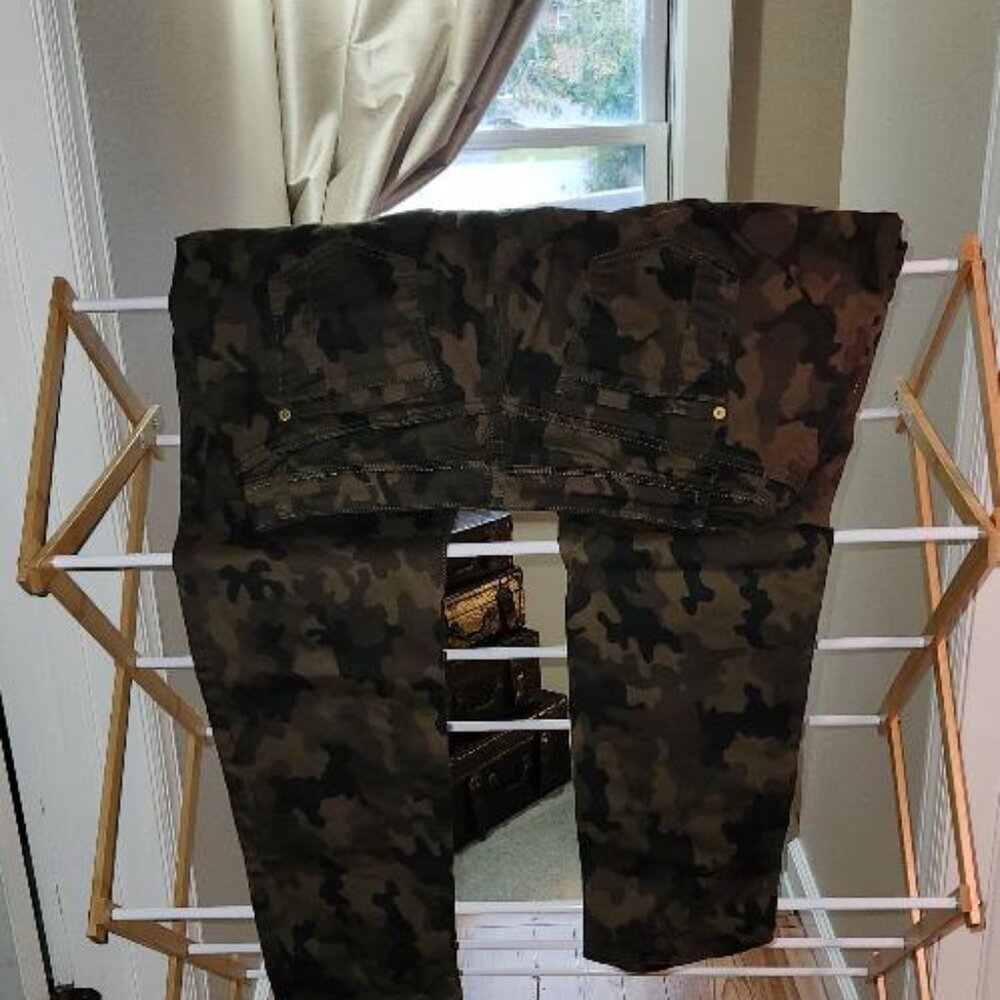 Poetic Justice Maya Gold Zipper Camo Midrise Skinny Jeans - Picture 6 of 11